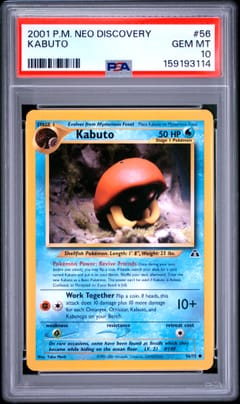2001 Pokemon Neo Discovery Kabuto #56 PSA 10