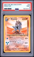 2001 Pokemon Neo Discovery Omastar #43 PSA 9