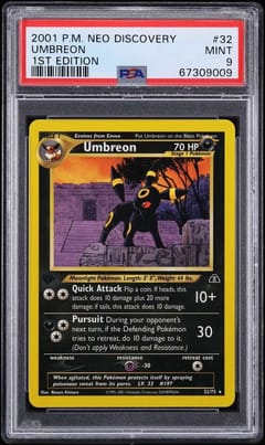 2001 Pokemon Neo Discovery Umbreon 1st Edition #32 PSA 9