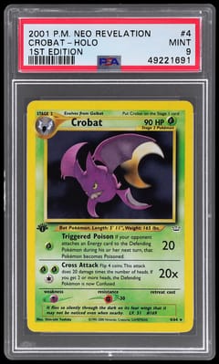 2001 Pokemon Neo Revelation Crobat-Holo 1st Edition #4 PSA 9