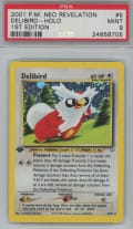 2001 Pokemon Neo Revelation Delibird-Holo 1st Edition #5 PSA 9