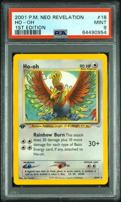 2001 Pokemon Neo Revelation Ho-Oh 1st Edition #18 PSA 9