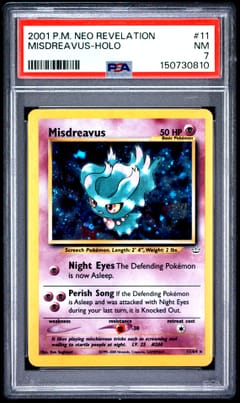 2001 Pokemon Neo Revelation Misdreavus-Holo #11 PSA 7