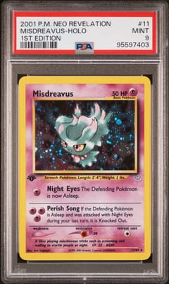 2001 Pokemon Neo Revelation Misdreavus-Holo 1st Edition #11 PSA 9
