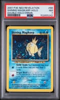 2001 Pokemon Neo Revelation Shining Magikarp-Holo Double Holo Error #66 PSA 7