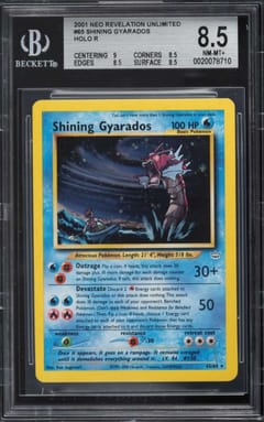 2001 Pokemon Neo Revelation Unlimited Shining Gyarados HOLO R #65 BGS 8.5