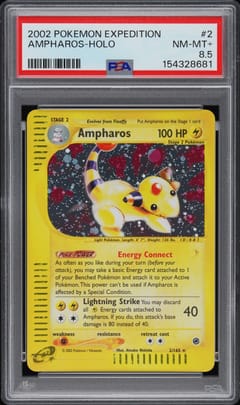 2002 Pokemon Expedition Ampharos-Holo #2 PSA 8.5