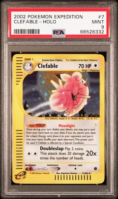 2002 Pokemon Expedition Clefable-Holo #7 PSA 9