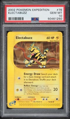 2002 Pokemon Expedition Electabuzz #76 PSA 10