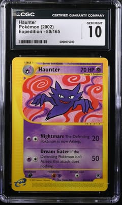 2002 Pokemon Expedition Haunter #80/165 CGC 10