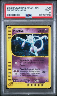 2002 Pokemon Expedition Mewtwo-Holo #20 PSA 9