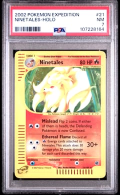 2002 Pokemon Expedition Ninetales-Holo #21 PSA 7