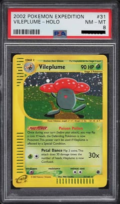 2002 Pokemon Expedition Vileplume Holo #31 PSA 8