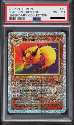 2002 Pokemon Legendary Collection #10 Flareon-Reverse Foil