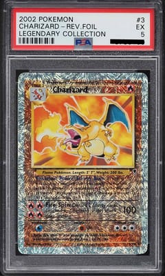 2002 Pokemon Legendary Collection Charizard Reverse Holo #3 PSA 5
