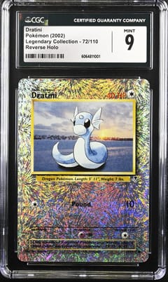 2002 Pokemon Legendary Collection Dratini Reverse Holo #72/110 CGC 9