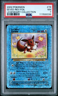 2002 Pokemon Legendary Collection Eevee-Reverse Foil #74 PSA 7