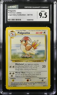2002 Pokemon Legendary Collection Pidgeotto #34/110 CGC 9.5