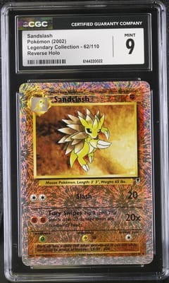 2002 Pokemon Legendary Collection Sandslash Reverse Holo #62/110 CGC 9