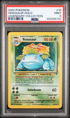 2002 Pokemon Legendary Collection Venusaur-Holo Legendary Collection #18 PSA 9