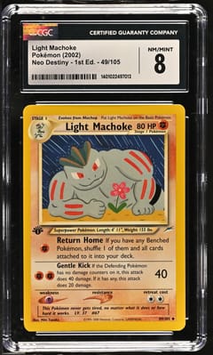 2002 Pokemon Neo Destiny - 1st Ed. Light Machoke #49/105 CGC 8