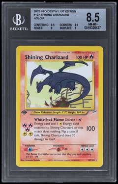 2002 Pokemon Neo Destiny 1st Edition Shining Charizard HOLO R #107 BGS 8.5