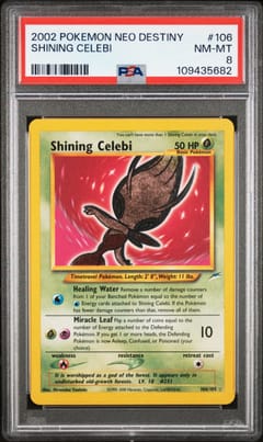 2002 Pokemon Neo Destiny Shining Celebi #106 PSA 8