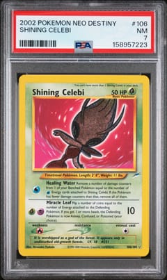 2002 Pokemon Neo Destiny Shining Celebi #106 PSA 7