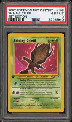 2002 Pokemon Neo Destiny Shining Celebi 1st Edition #106 PSA 10