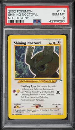 2002 Pokemon Neo Destiny Shining Noctowl #110 PSA 10