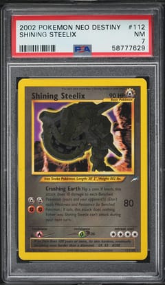 2002 Pokemon Neo Destiny Shining Steelix #112 PSA 7