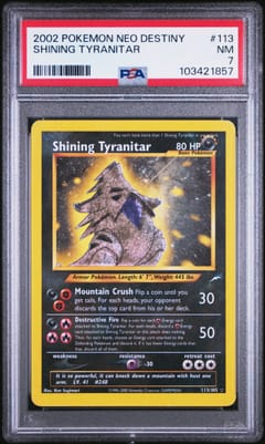 2002 Pokemon Neo Destiny Shining Tyranitar #113 PSA 7