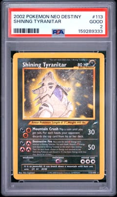 2002 Pokemon Neo Destiny Shining Tyranitar #113 PSA 2
