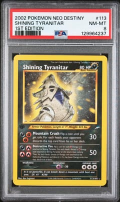 2002 Pokemon Neo Destiny Shining Tyranitar 1st Edition #113 PSA 8