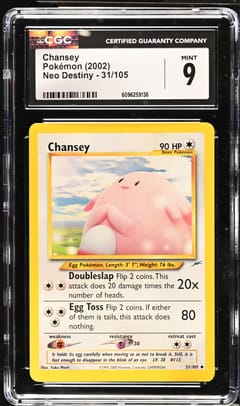 2002 Pokemon Neo Destiny - Unlimited Chansey #31/105 CGC 9