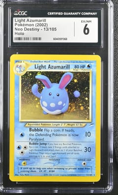 2002 Pokemon Neo Destiny - Unlimited Light Azumarill Holo #13/105 CGC 6