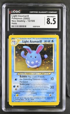 2002 Pokemon Neo Destiny - Unlimited Light Azumarill Holo #13/105 CGC 8.5