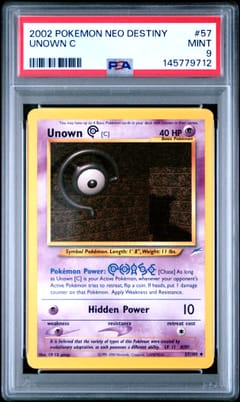 2002 Pokemon Neo Destiny Unown C #57 PSA 9