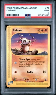 2003 Pokemon Aquapolis Cubone #72 PSA 9