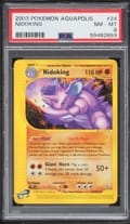 2003 Pokemon Aquapolis Nidoking #24 PSA 8