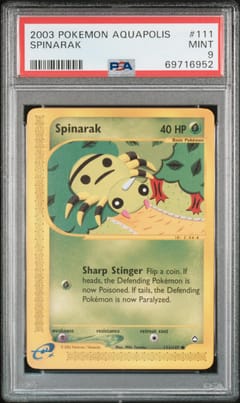 2003 Pokemon Aquapolis Spinarak #111 PSA 9