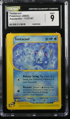 2003 Pokemon Aquapolis Tentacool #113/147 CGC 9