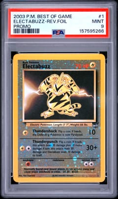 2003 Pokemon Best of Game Promo Electabuzz-Reverse Foil #1 PSA 9