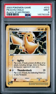 2003 Pokemon Black Star Promo Pikachu-Holo #012 PSA 9