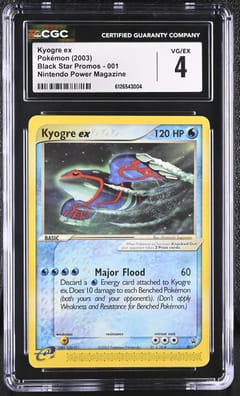 2003 Pokemon Black Star Promos - Nintendo Kyogre ex Nintendo Power Magazine (Non-Holo) #001 CGC 4