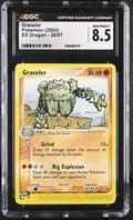 2003 Pokemon EX Dragon (2003 Copyright, w/ "e" Symbol) Graveler #29/97 CGC 8.5