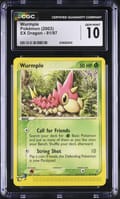2003 Pokemon EX Dragon (2003 Copyright, w/ "e" Symbol) Wurmple #81/97 CGC 10