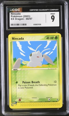 2003 Pokemon EX Dragon Nincada #66/97 CGC 9