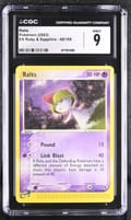 2003 Pokemon EX Ruby & Sapphire (2003 Copyright, w/ "e" Symbol) Ralts #68/109 CGC 9