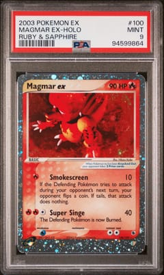 2003 Pokemon Ex Ruby & Sapphire Magmar Ex-Holo #100 PSA 9